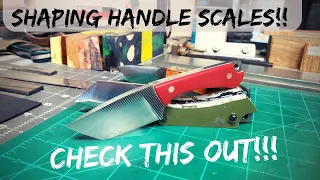 Shaping Handle Scales On A Chunky Tanto | Knife Making | Vlog