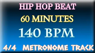 140 BPM Drum Loop - 1 HOUR ~ 4/4 Metronome Beat | HIP HOP Straight Beat - Practice Tool - Drum Beat