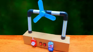 How to make different simple Table Fan at home using Cardboard DC motor - Table Fan Making