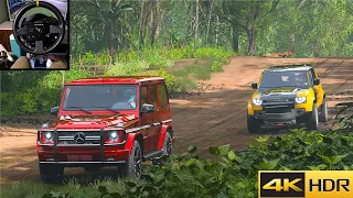 Land Rover Defender | Mercedes G 63 AMG | Off-Road Expedition | Forza Horizon 5 | Thrustmaster TX RW