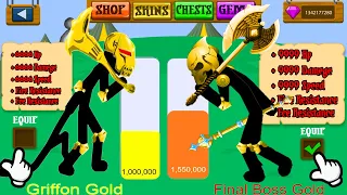 GRIFFON GOLD VS FINAL BOSS GOLD  POWER LEVELS | Stick War Legacy