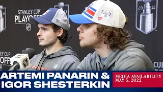 New York Rangers: Artemi Panarin & Igor Shesterkin Postgame Media Availability | May 5, 2022