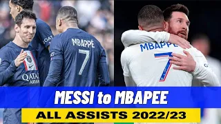 Lionel Messi All Assists To Mbappe 2022/23 - With Commentary.HD