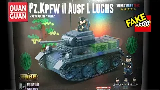 Unofficial Lego German Tank WW2 Panzer 2 PZ. Kpfw II Ausf L Luchs by QUAN GUAN Blocks Set