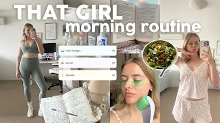 following a 7am ‘THAT GIRL’ morning routine 🎀🎧 (is it ACTUALLY productive or just *aesthetic*?)