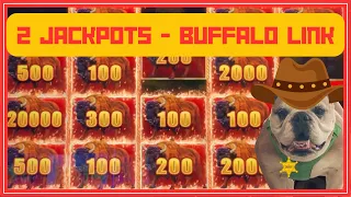 Multiple JACKPOTS On Buffalo Link In Las Vegas As Free Games Paid BIG!