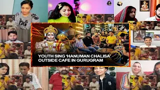 Youth sing ‘Hanuman Chalisa’ outside cafe in Gurugram, garner applause  Mix reaction Video #hanuman