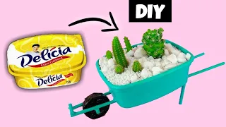 DIY IDÉIAS COM POTES DE MARGARINA