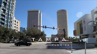 Driving Downtown Tampa, Florida - 4K City Street View Tour