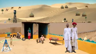 Traditional Desert Village Life In Pakistan | Cholistan Desert | Mud House | Primitive Life