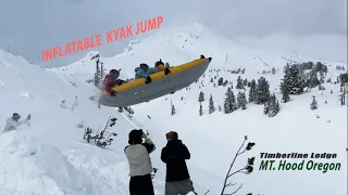 INSANE INFLATABLE KAYAK JUMP - Timberline Lodge Mt. Hood, Oregon