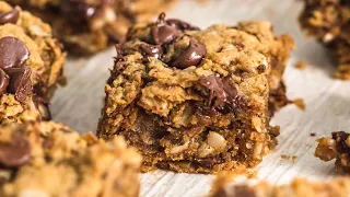 Healthier Peanut Butter Banana Oatmeal Bars