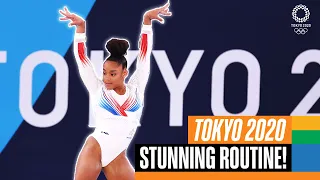 BEAUTIFUL Floor Routine! 🎵 🇫🇷 Mélanie De Jesus dos Santos performs at Tokyo2020!