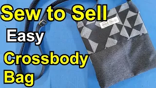 Sew to Sell Crossbody Bag credit card slots & sample swatch upholstery furnishing salvaged fabric