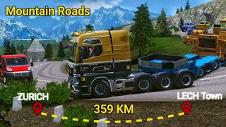 TOE3 Heavy Hauling | Zurich to LECH Town ( Mountain Roads ) | Truckers Of Europe 3 New Beta v0.38.6