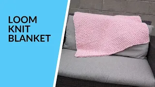 Seed Stitch Blanket, loom knittting project, baby blanket, stroller blanket
