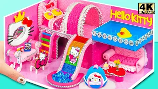 How to Make Mini Hello Kitty House, Makeup set, Rainbow Slide Pool from Clay - DIY Miniature House