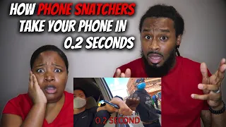 "HOW PHONE SNATCHER IS TAKING YOUR PHONE IN 0.2 SECONDS / phone snatching" Reaction