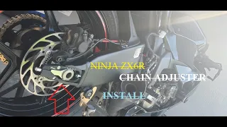 KAWASAKI NINJA ZX6R 2019 - 2023 REAR CHAIN ADJUSTERSI STALL  ( SO SO MUCH EASY TO USE OMG!!! )