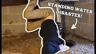 STANDING WATER DISASTER IN CRAWL SPACE! FRENCH DRAIN AND SUMP PUMP INSTALL!