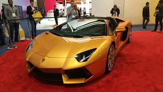 Gold Lamborghini with Monster Tech, CES 2018 [4K Video]