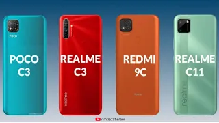 POCO C3 | REALME C3 | REDMI 9C | REALME  C11 | Compare