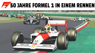 24 Formel 1 Autos aus 5 Jahrzehnten in einem Rennen