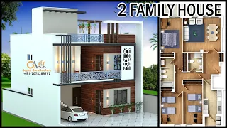 2 Family House Design Design | 33x36 3D House Design | Gopal Architecture