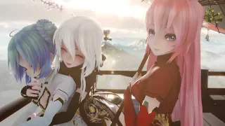 【MMD】桃源恋歌/Tougen Renka - ハク,ミク,ルカ (Haku, Miku, Luka)『2KUHD』