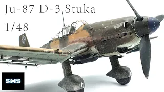 Junkers Ju-87 Stuka. 1/48 Hasegawa, Hobby 2000. Model aircraft full build.