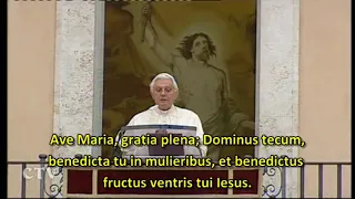 APRENDE A REZAR EL ÁNGELUS EN LATÍN CON EL PAPA BENEDICTO XVI. TAL COMO SE REZA EN ROMA.