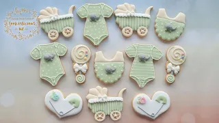 Cute Elephant Baby Shower Cookie Set ~ Unisex Baby Cookies