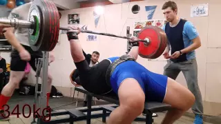 Roman Abidzhba (Bench press 330kg-340kg-350kg) IPF