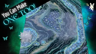 My Process for Making a Geode Acrylic Pour Painting WITHOUT Resin! | #colourarte #triart