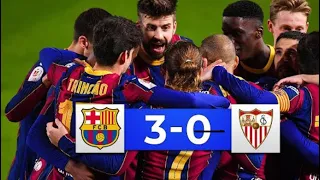 Barcelona vs Sevilla 3:0 Copa del Rey semi final  Extended Highlights & goal 2021