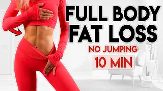 FULL BODY Fat Loss (get results + no jumping) | 10 minute Workout