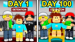 100 DAYS In DETENTION In Roblox Brookhaven..