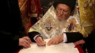 Bartholomew Signs Tomos Granting Independence To New Orthodox Church In Ukraine.