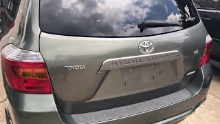 2008-2013 Toyota Highlander automatic rear hatch not working