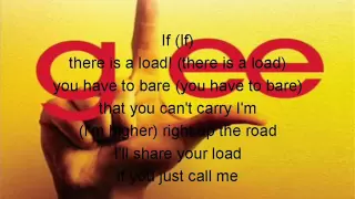 GLEE- LEAN ON ME! with lyrics