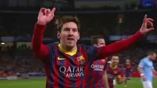 Lionel Messi vs Manchester City (UCL) (Away) 2013-14 Commentary English