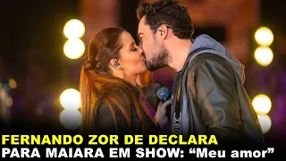 Fernando canta música de Maiara em show e dispara: “Do meu amor”