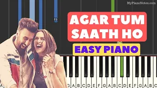 Agar Tum Saath Ho - Piano Tutorial with Notes & Chords (Tamasha Movie)