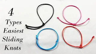 Sliding Knots Made Easy, Step by Step Tutorial, How to Make a Adjustable Bracelet with Slide Knots