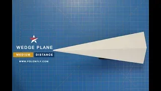 ✈ A Unique and Fun Paper Plane - Wedge Plane - Fold 'N Fly