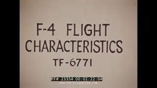 F-4 PHANTOM FLIGHT CHARACTERISTICS  FLAT SPIN   23354