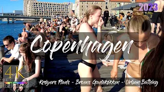 🏖🌇SUMMER IN THE CITY!!! | Krøyers Plads | Urban Bathing | Copenhagen, Denmark | 4K | June | 2023