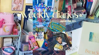 weekly diaries ep.3 🍨 organize desk, shua photocards, unbox gifts, unbox svt fts & carat ver album