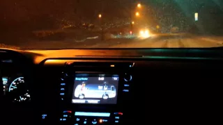 Toyota Rav4 Hybrid XLE driving in the snow 2016 01 23