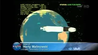 Part 1 - TDRS-L Spacecraft Separation From Atlas V Rocket Upper Stage